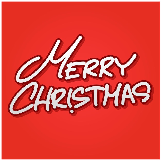 Merry Christmas vector text Calligraphic Lettering design card template. Creative typography