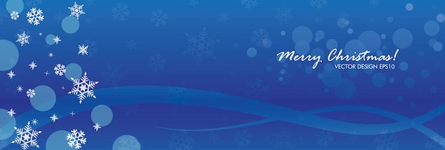 Merry Christmas web banner template with sparkling snow light sales and offers