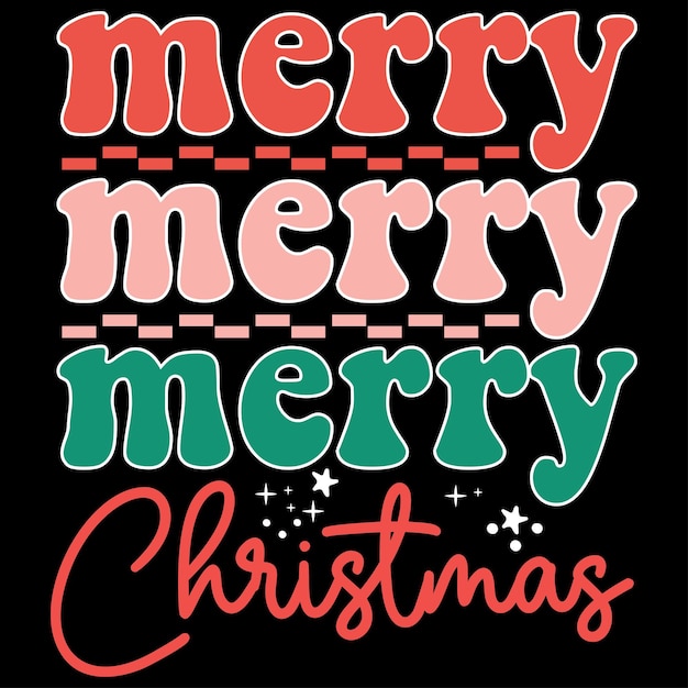 Merry Merry Merry Christmas sublimation