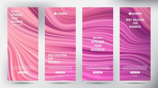 Mesh Color Flow roll up business brochure flyer banner design vertical template cover presentation background modern publication xbanner and flagbanner Set of Roll up banner stand template design