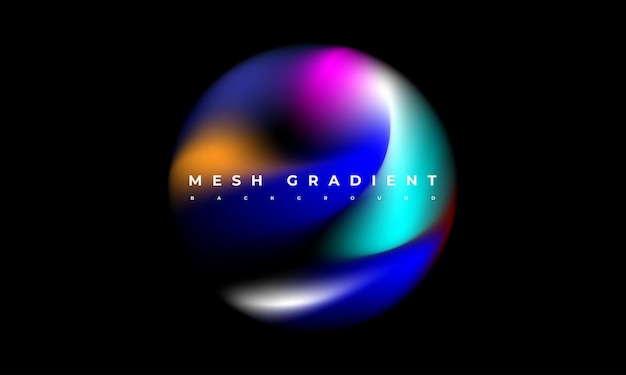 Mesh gradient vector digital vibrant background elegant bright blur texture dynamic abstract for cover banner card flyer poster design template