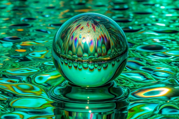 Vector a mesmerizing image capturing the moment a water drop creates ripples on the surface