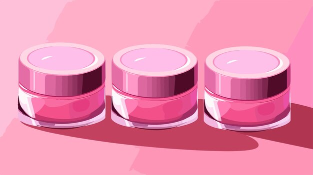 Vector mesorollers on pink background pattern with hard shadows