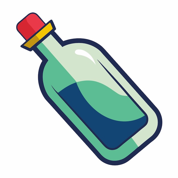 message in a bottle vector design