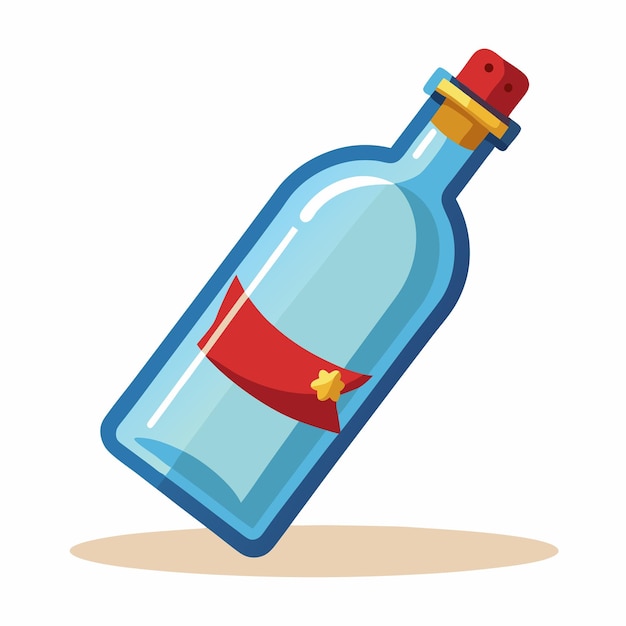 message in a bottle vector design