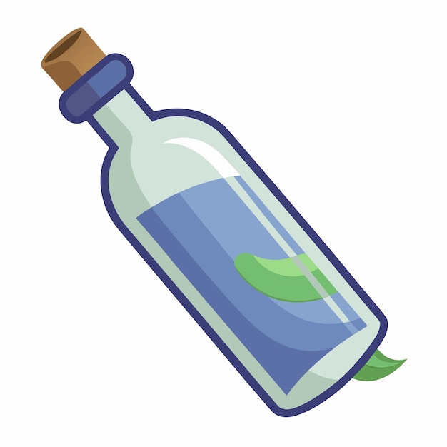 message in a bottle vector design