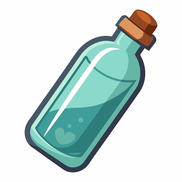 message in a bottle vector design