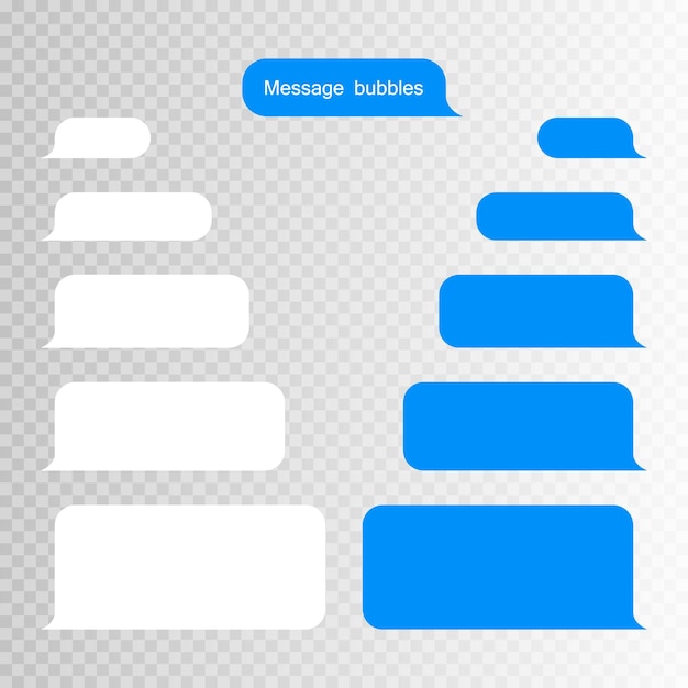 Message bubbles design template for messenger chat or website Modern vector illustration flat style