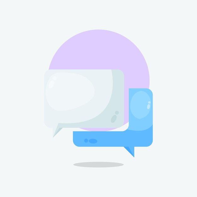 Vector message chat icon design cartoon illustration