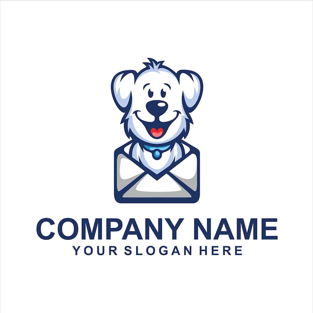 message dog logo vector