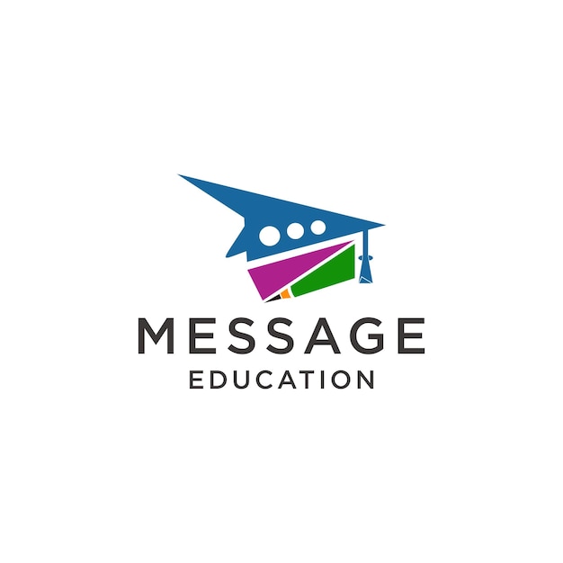 Message education logo icon vector image