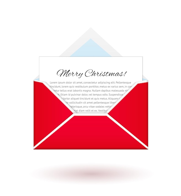 Message from North pole Merry Christmas and Happy New Year Vector letter from Santa