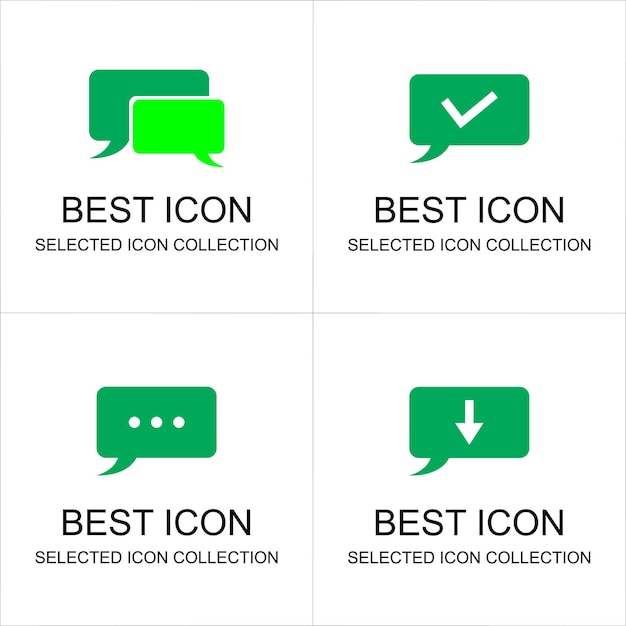 message notification icons collection can be used for digital and print