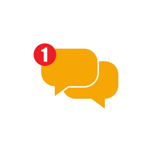 message One incoming message open message icon notification Vector