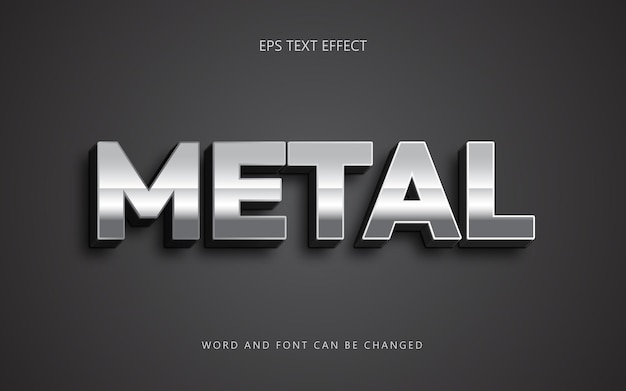 Metal 3d text effect