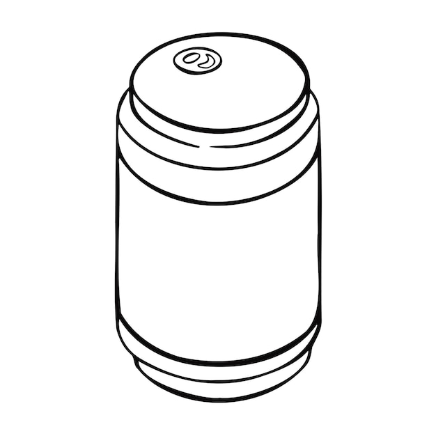 Metal aluminum can vector illustration