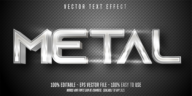 Metal editable text effect