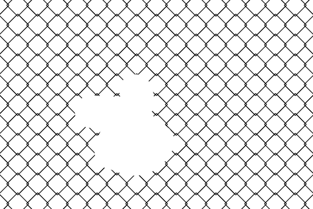 Vector metal fence black wire vector