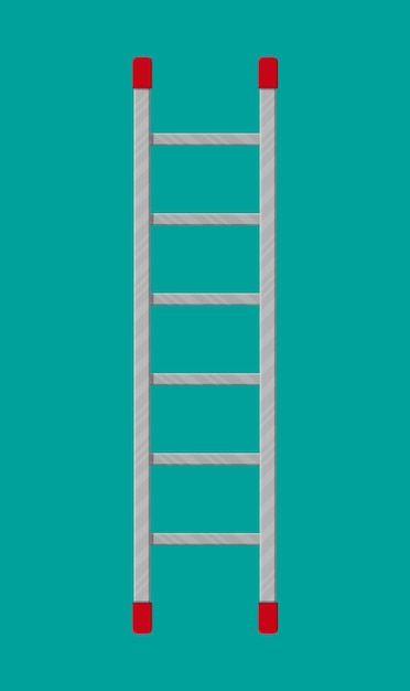 Metal ladder ector illustration in flat style