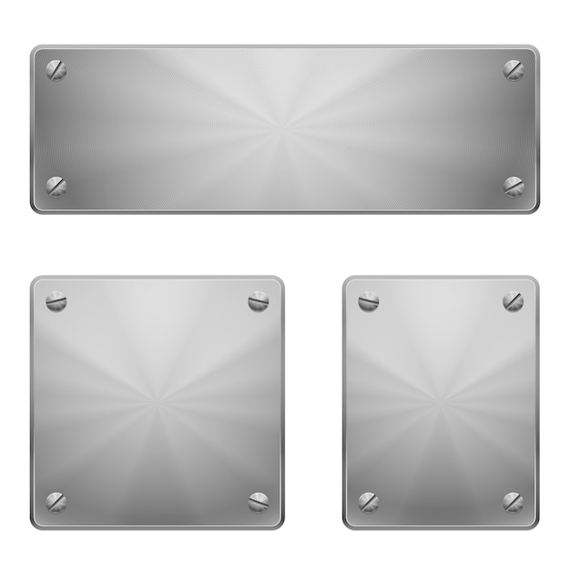 Vector metal plates.