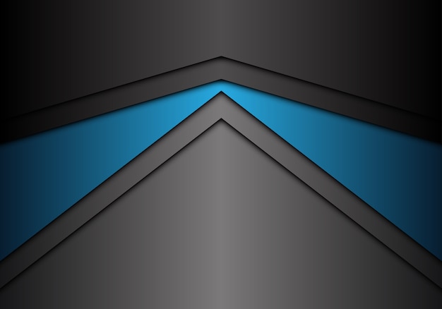 Vector metallic blue gray arrow direction background.