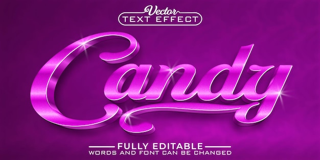 Metallic Candy Editable Text Effect Template