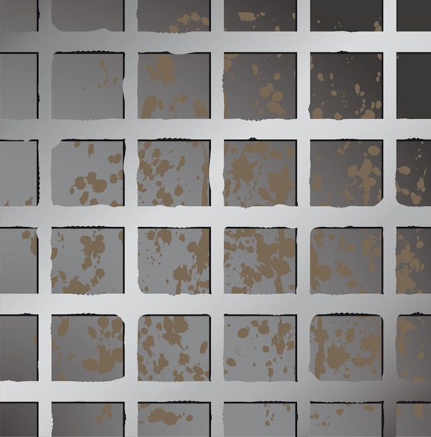 Vector metallic square fence background