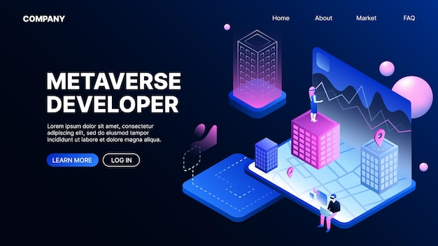 Metaverse Developer Landing Page Template