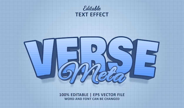 Metaverse Editable Text Effect 3D Style