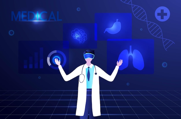 metaverse in medical medical healthcare health virtual medical technolgoy3d abstract ai anal