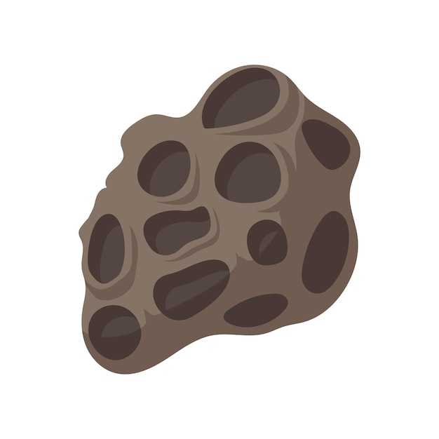 Meteorite cartoon icon on a white background