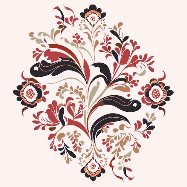 Vector metraj paisley pattern in red tones suitable for beautiful textiles vector illustration