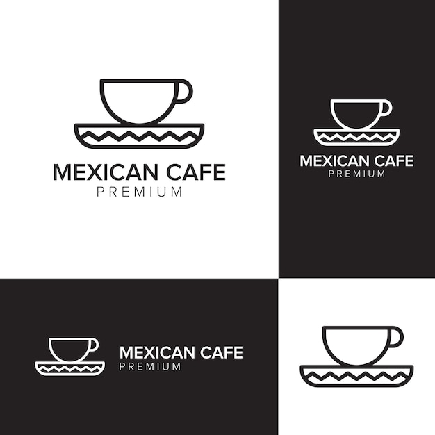 Mexican cafe logo icon vector template