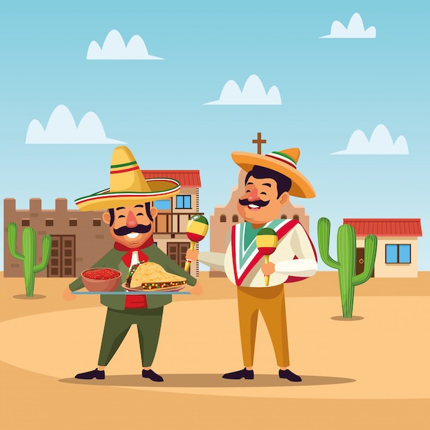 Mexican cartoon men