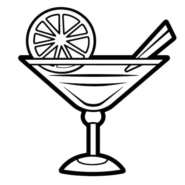 Mexican cocktail outline symbol perfect for party or beverage graphics