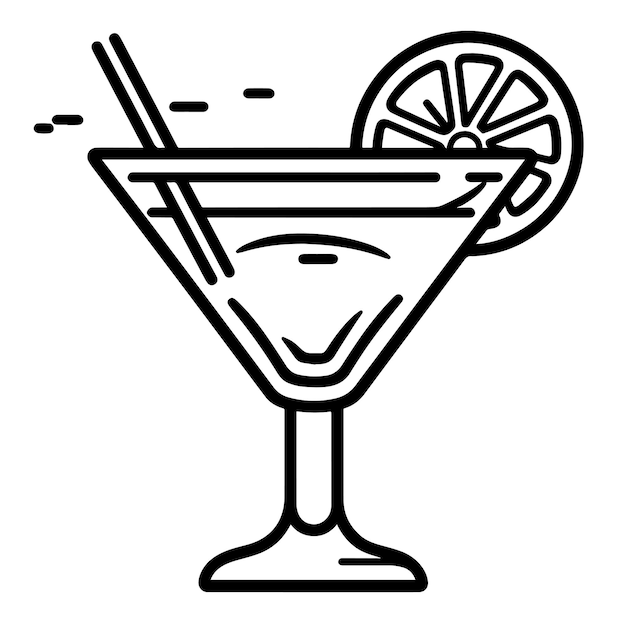 Mexican cocktail outline symbol perfect for party or beverage graphics