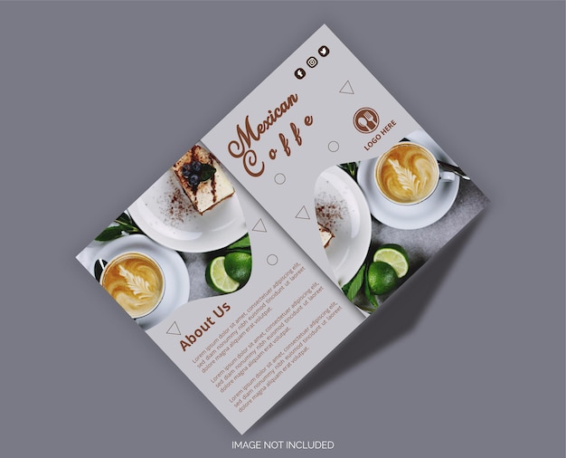 Vector mexican coffe poster design template