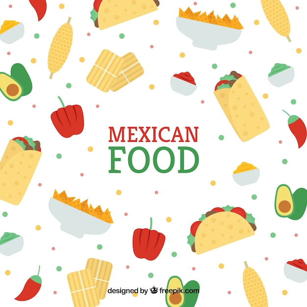 Mexican food pattern design