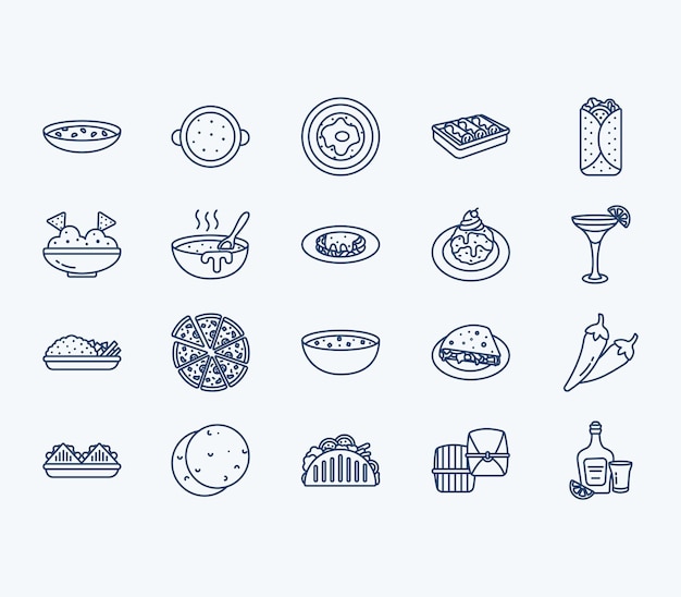 Mexican food vector icon illustration