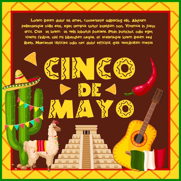 Mexican holiday card for Cinco de Mayo design