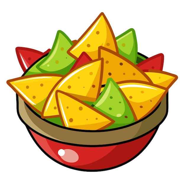 Vector mexican nacho chips clipart vector art and illustration