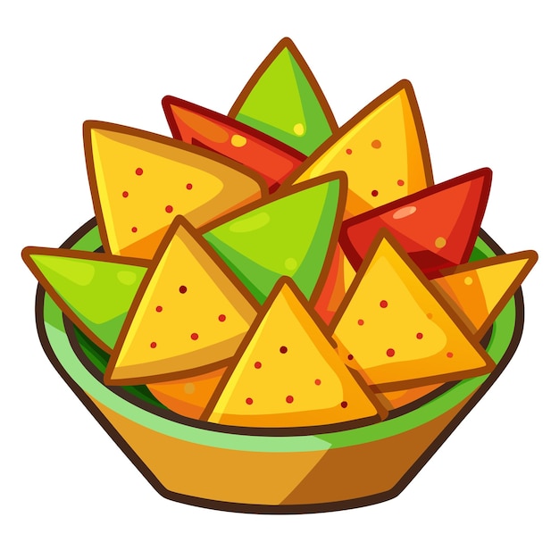 mexican nacho chips clipart vector art and illustration