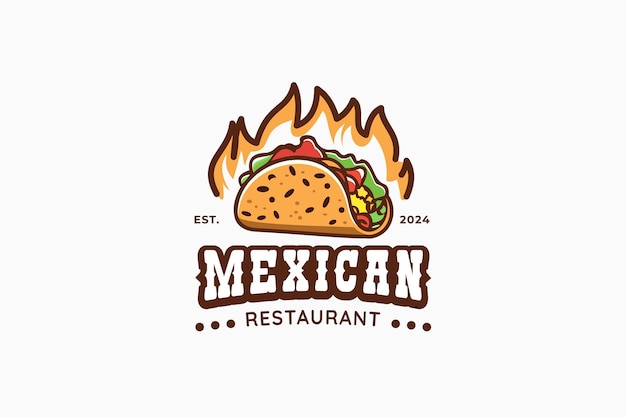 Mexican restaurant logo design template