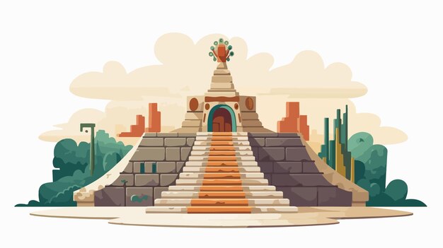 Vector mexican revolution monument isolated illustration flat