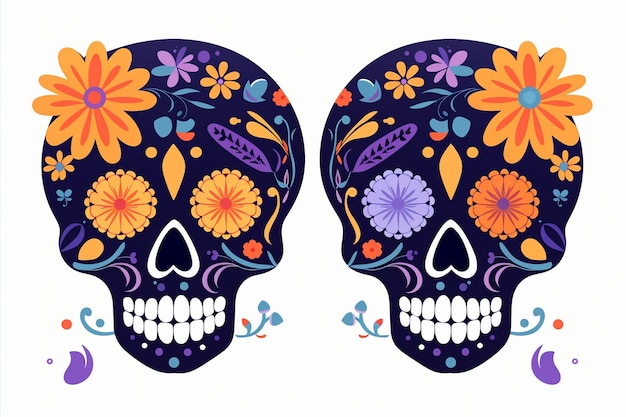 Mexican Skulls Colorful Outfit