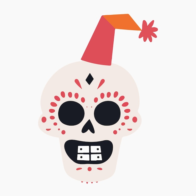 Vector mexican sugar skull illustration vector