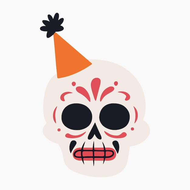 Vector mexican sugar skull illustration vector