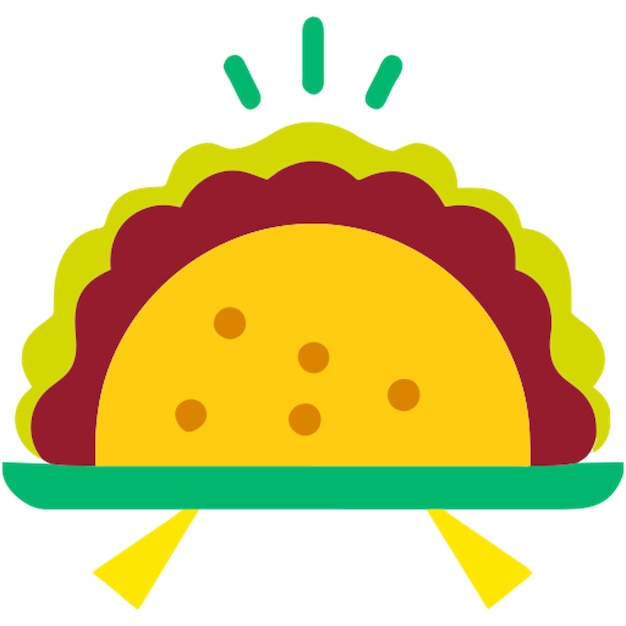 mexican taco vector image realistic white background centered icon