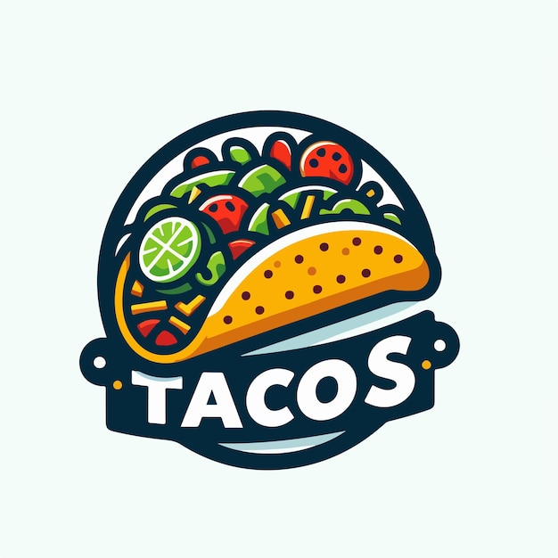 Vector mexican tacos logo vector