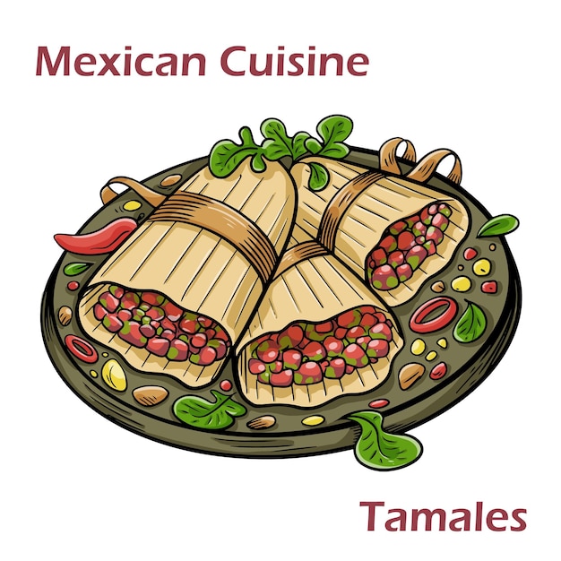 Mexican tamales recipe with steamed banana leaves Traditional gastronomy of Mexico